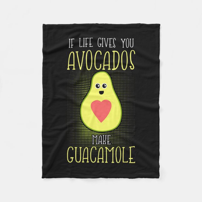 Avocados Make Guacamole Fleece Blanket (Front)
