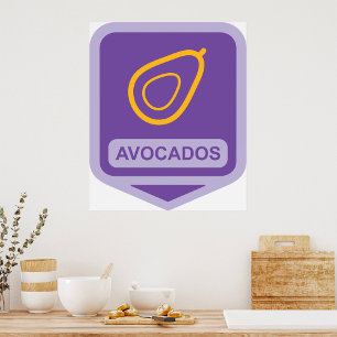 Avocados Symbol Poster