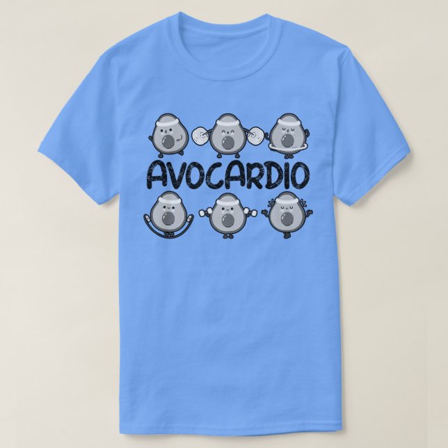 Avocardio, Gym Funny, Avocado Workout For Men Wome T-Shirt (Design Front)