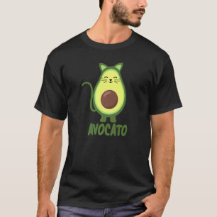 Avocato Avocado Cat Pun Kitten Vegan Cute Animals T-Shirt