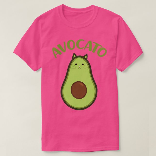 Avocato Cute Cat Avocado Classic TShirt (Design Front)
