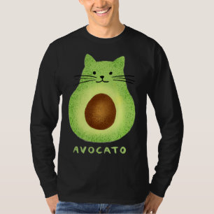 Avocato  Cute Cat Avocado Vegan And Cat  Kitten T-Shirt
