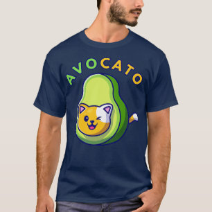Avocato Funny Cute Cat Avocado Vegan And Cat Lover T-Shirt