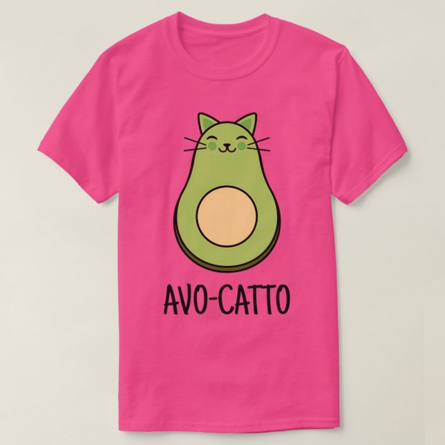 Avocatto Cute Avocado Cat Design T-Shirt (Design Front)