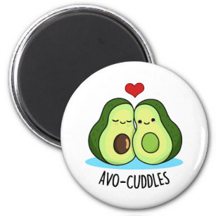 Avocuddles Cute Loving Avocado Couple Pun Magnet