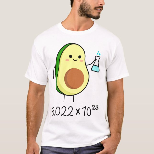 Avogadro's Number Pun. Cute Avocado Chemist  Stick T-Shirt (Front)