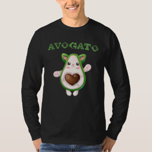 Avogato Avocado Cat  Avocado Organic Food T-Shirt