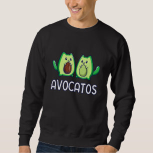 Avogato Avocado Cat Cat Vegan Sweatshirt