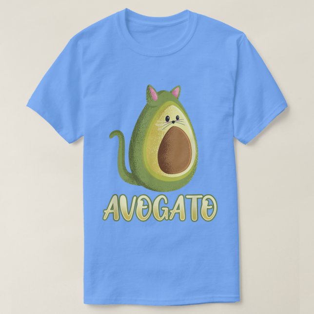 Avogato Avocado Cat Foodie lover T-Shirt (Design Front)