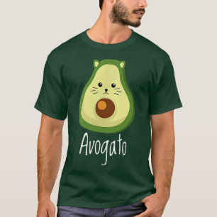 Avogato Avocado Cat Foodie Meican  T-Shirt