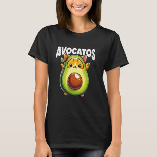 Avogato Avocado Cat Vegan Cat T-Shirt