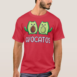 Avogato Avocado Cute Cat Vegan Funny White T-Shirt