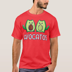 Avogato Avocado Cute Cat Vegan Funny White  T-Shirt