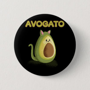 Avogato Cat - Avocado Gift For Cinco De Meow Fan 6 Cm Round Badge