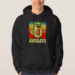 Avogato Retro Vintage Dog Avocado Cinco De Mayo Hoodie