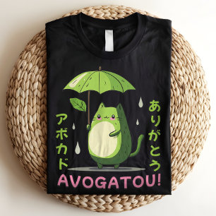 Avogatou Arigato Avocado Pun Cute Japanese  Tri-Blend Shirt