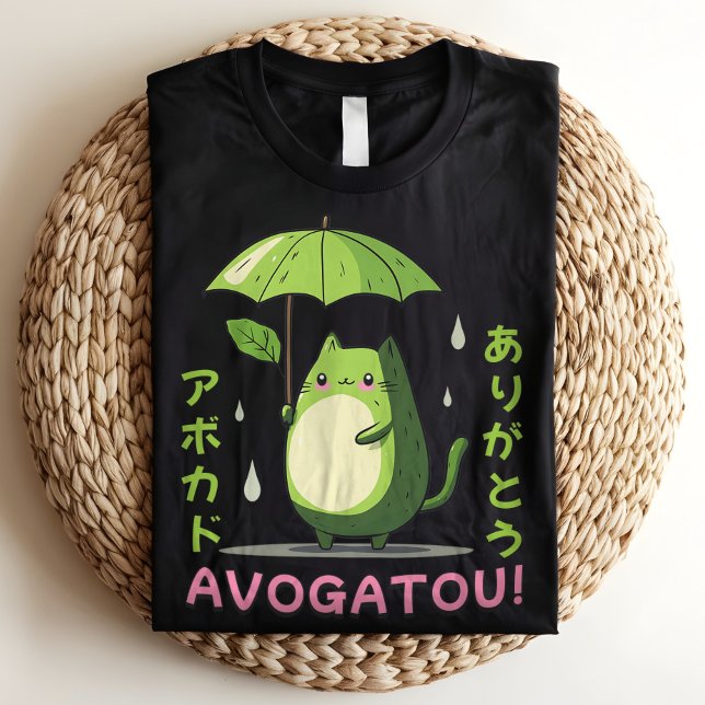 Avogatou Arigato Avocado Pun Cute Japanese  Tri-Blend Shirt (Creator Uploaded)