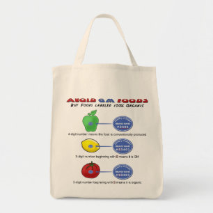 Avoid GM foods avoid 5 digit PLU starting with 8 Tote Bag