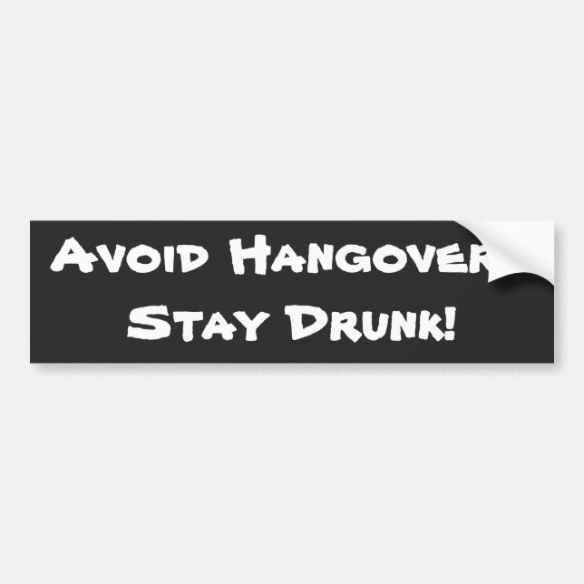 Avoid Hangovers Stickers (Front)
