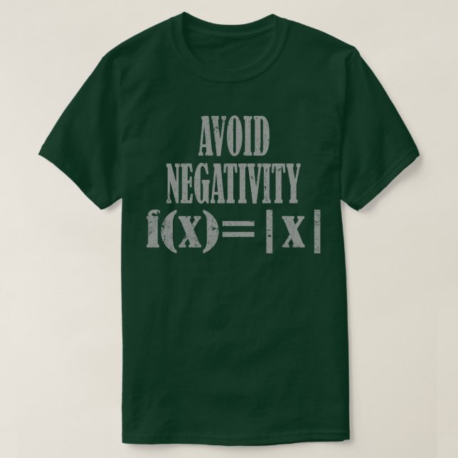 Avoid Negativity fxx Avoid Negativity Math Equatio T-Shirt (Design Front)