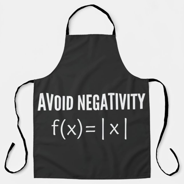 avoid negativity math equation apron (Front)
