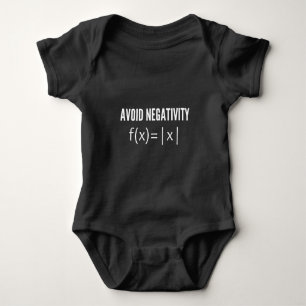 avoid negativity math equation baby bodysuit