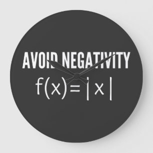 avoid negativity math equation large clock