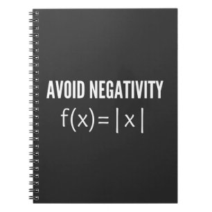 avoid negativity math equation notebook