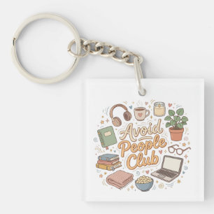 Avoid People Club Cosy Introvert Vibes Key Ring