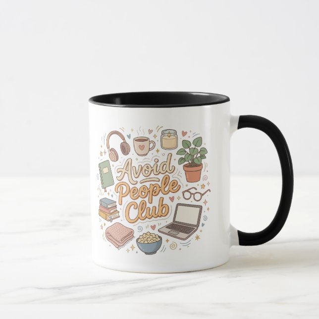 Avoid People Club Cosy Introvert Vibes Mug (Right)