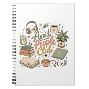 Avoid People Club Cosy Introvert Vibes Notebook