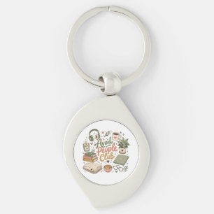 Avoid People Club Cozy Introvert Vibes Key Ring