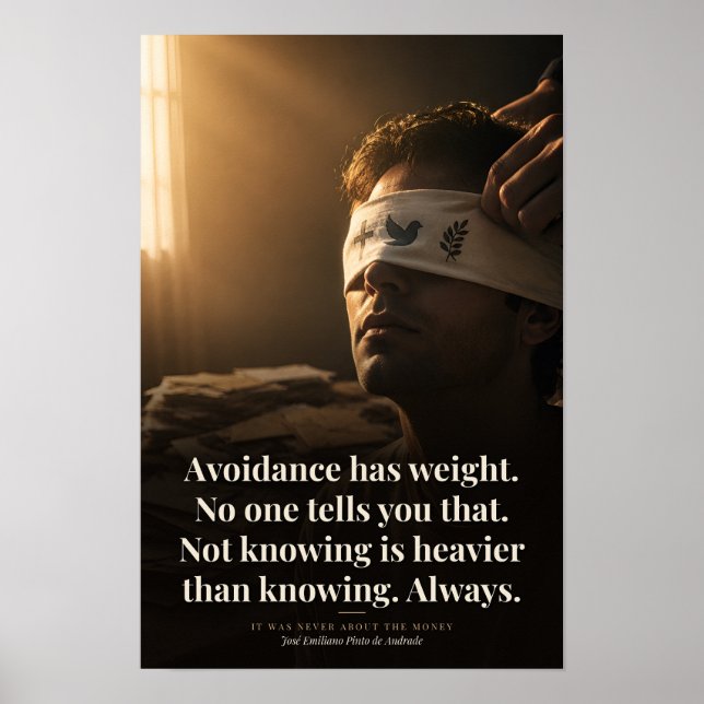 Avoidance Has Weight Book Quote Art Poster (Front)