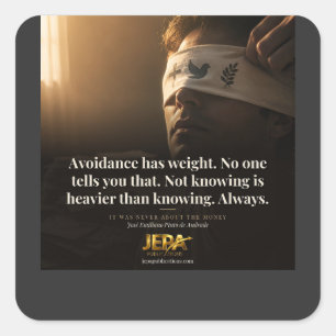 Avoidance Has Weight Book Quote Square Sticker