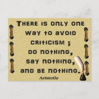 Avoiding criticism