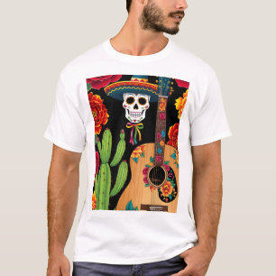 AVOIN colorlife Cinco de Mayo Guitar T-Shirt