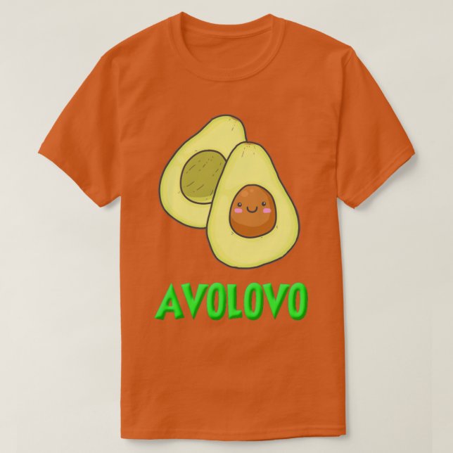 AVOLOVO funny avocado surfing cool avocado T-Shirt (Design Front)
