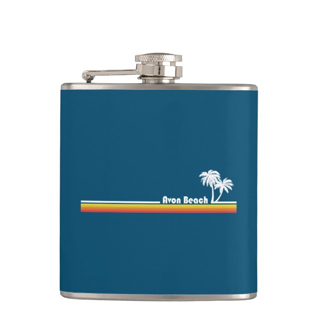 Avon Beach North Carolina Hip Flask (Front)