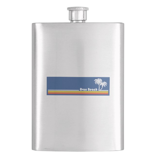 Avon Beach North Carolina Hip Flask (Front)