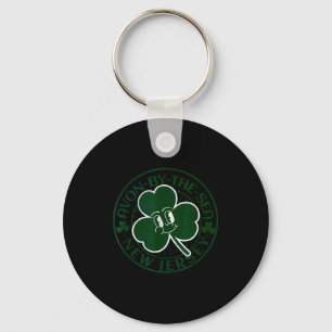 Avon-by-the-sea New Jersey Irish Shamrock Nj Retro Key Ring