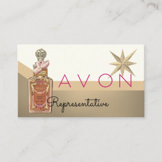 Avon Instagram logo pink gold glam Business Card
