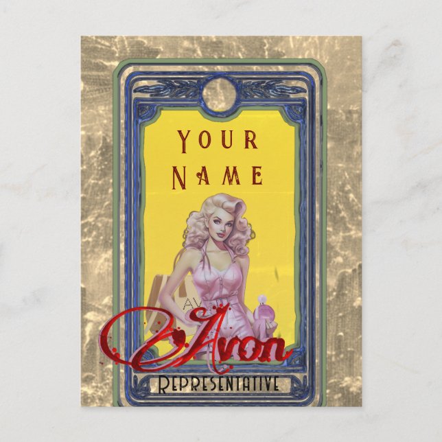 Avon Lady Business Postcard (Front)