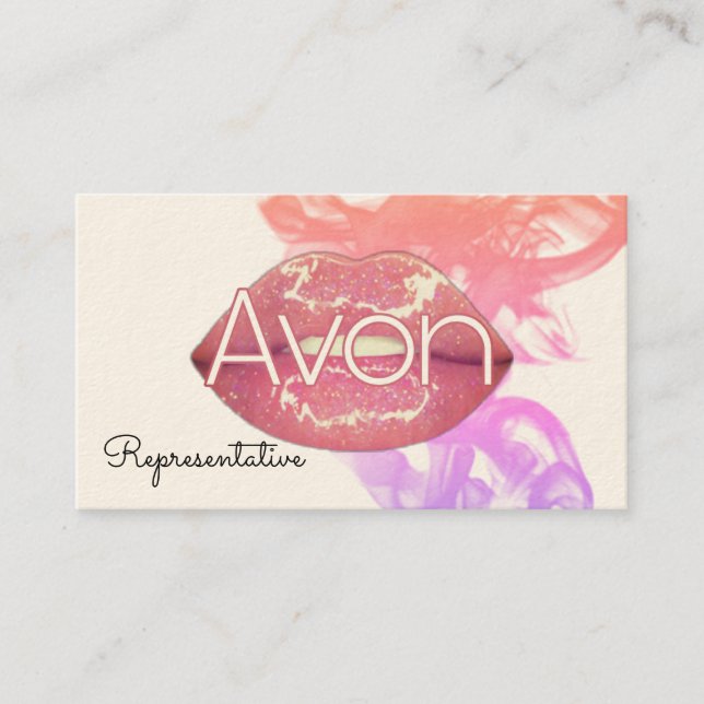 Avon lips  personalized aesthetic business card (Front)