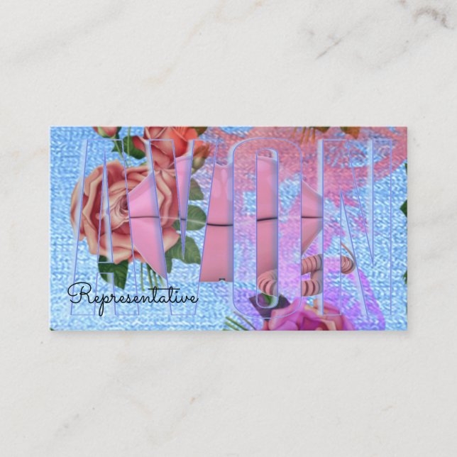 Avon lips phone personalized aesthetic business card (Front)