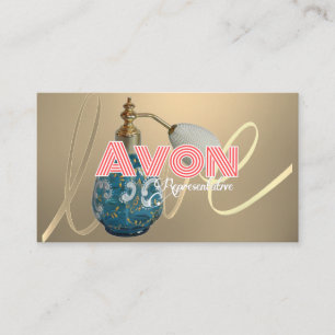 Avon personalized gold business card