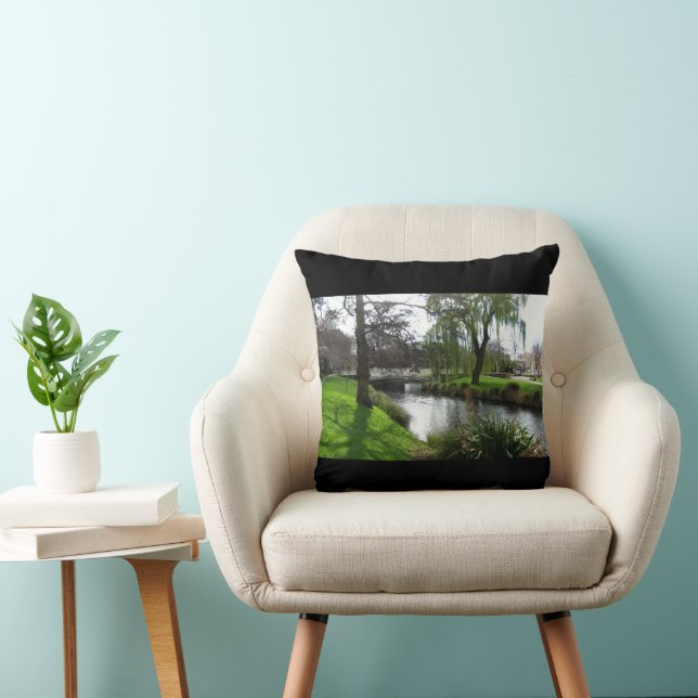 Avon River Lush Green Landscape Cushion (Chair)