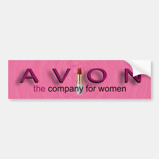 AVON the company for women pink bumper sticker (Front)