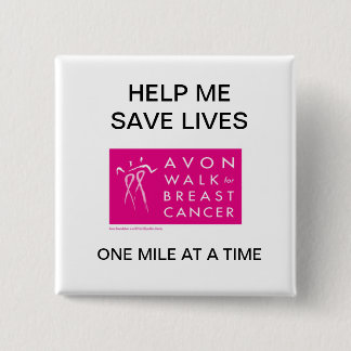 avon-walk-against-breast-cancer 15 cm square badge