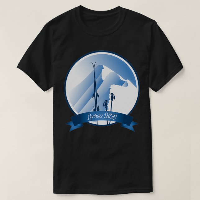 Avoriaz 1800 Alps ski leewarddesign T-Shirt (Design Front)