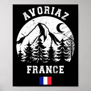 Avoriaz France Alps Ski Resort Alpine Skiing Frenc Poster